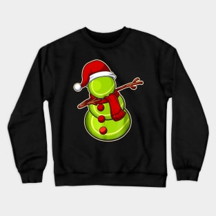 Dabbing Tennis Snowman Christmas T-Shirt Xmas Pajama Crewneck Sweatshirt